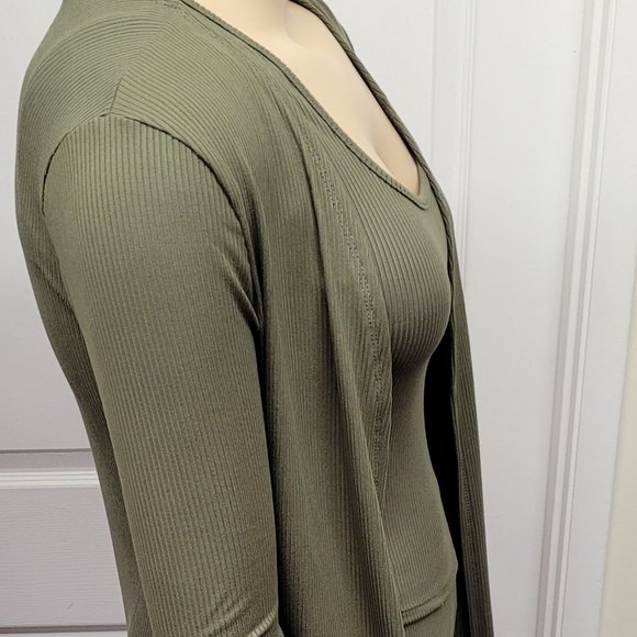 Three piece Pant set Plus size in Olive - Picture 7 of 12